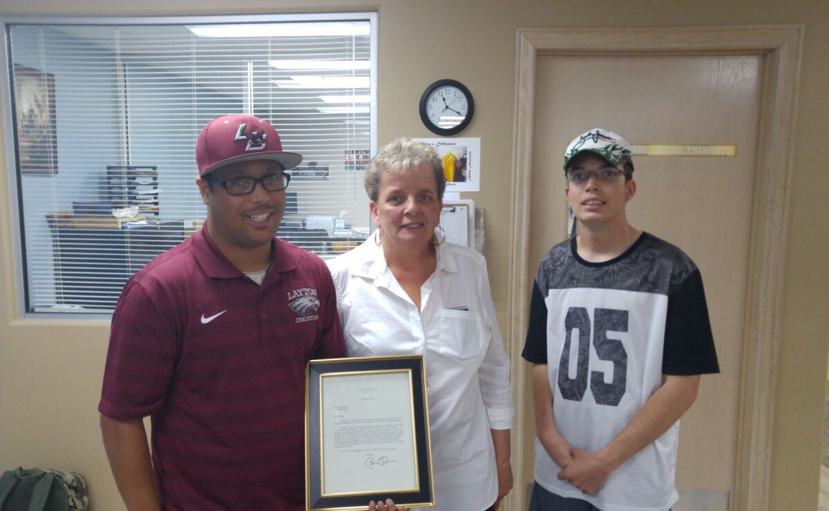 Layton Christian football coach honored with letter from President